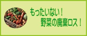 もったいない野菜廃棄ロス！