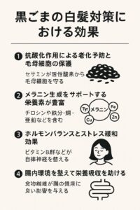 黒ごまの白髪対策における効果
