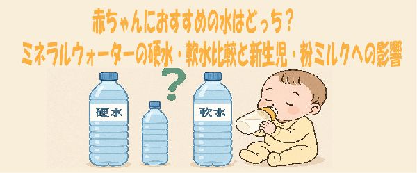 赤ちゃんにおすすめの水はどっち？ ミネラルウォーターの硬水・軟水比較と新生児・粉ミルクへの影響