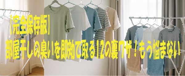 【完全保存版】部屋干しの臭いを即効で取る12の裏ワザ！もう悩まない