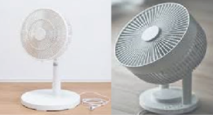 扇風機とサーキュレーターが並んで表示してある画像
