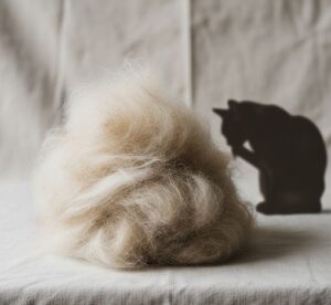 愛猫の抜け毛の画像