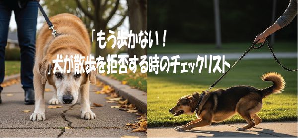 「もう歩かない！」犬が散歩を拒否する時のチェックリスト