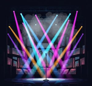 ライブシティージにスポットライトが当たっている画像