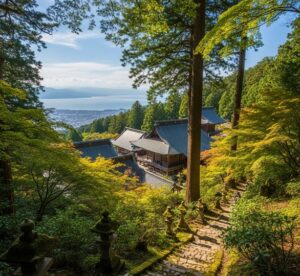 比叡山の登山口の画像