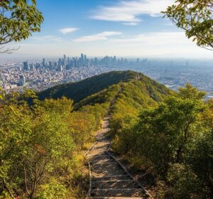 生駒山の登山口の画像