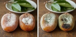 干し柿に出来たカビ4種類の画像