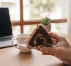 デスクで楽しむおむすびケーキ（ワンハンド）の画像