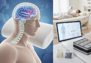 睡眠と枕の関係をイメージした画像