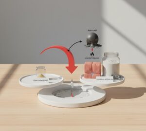 ダイエットと基礎代謝の関係性を示した画像