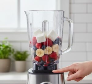 冷凍ヨーグルトとフルーツで作るスムージー