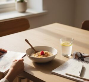 ダイエット中の食事風景・シンプルさと達成感