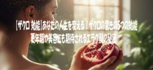 【ザクロ 効能】あなたの人生を変える！ザクロの驚きの5つの効能　更年期や美容にも期待されるエラグ酸の秘密