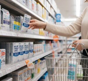 店頭で龍角散ダイレクトを購入している画像