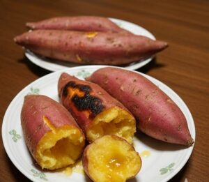 キュアリングして出来上がった焼き芋