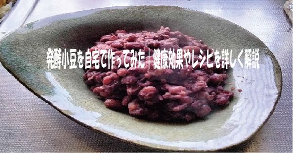 発酵小豆を自宅で作ってみた｜健康効果やレシピを詳しく解説