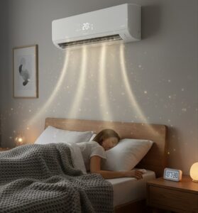 ２０度の温度設定をして寝ている画像