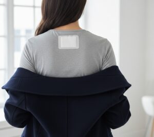 貼るカイロの正しい位置（背中）の画像