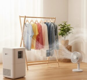 サーキューレーターと除湿機の併用の画像