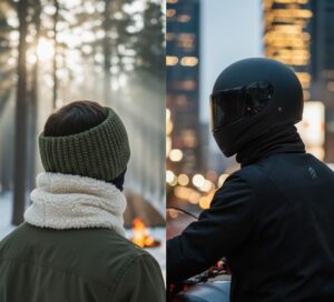 バイクと冬外出のネックウォーマー