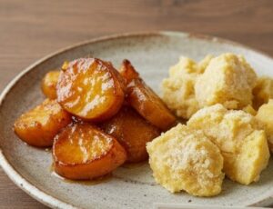 さつまいものの大学芋とてんぷらの画像