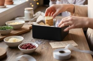 チョコ以外のバレンタインギフトを手作りしている画像