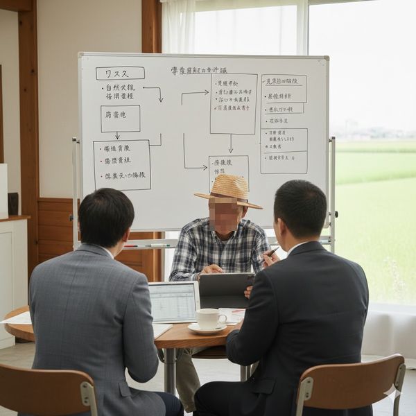 保険の見直しのコンサルティングを受けている画像