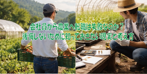 会社員から農業へ転職は失敗なのか？後悔しないために知っておきたい現実と考え方