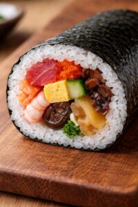 恵方巻きの断面画像