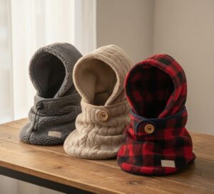 100均のフード付きネックウォーマーの画像