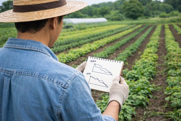 収穫が減少して悩む農家
