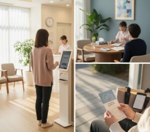 心療内科に来店して受信しようとしている画像