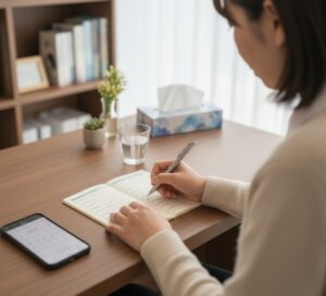 心療内科を受診をする前の準備している画像