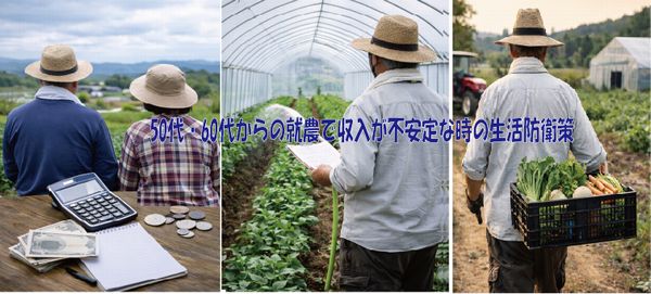 50代・60代からの就農で収入が不安定な時の生活防衛策