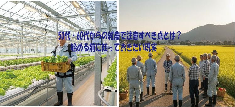 50代・60代からの就農で注意すべき点とは？始める前に知っておきたい現実
