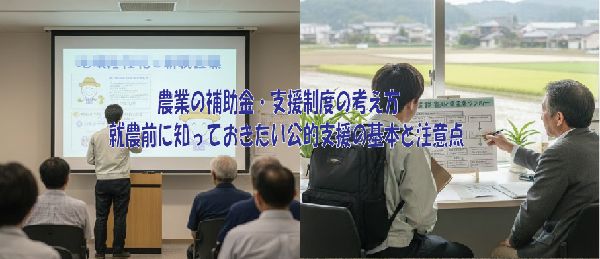 農業の補助金・支援制度の考え方｜就農前に知っておきたい公的支援の基本と注意点