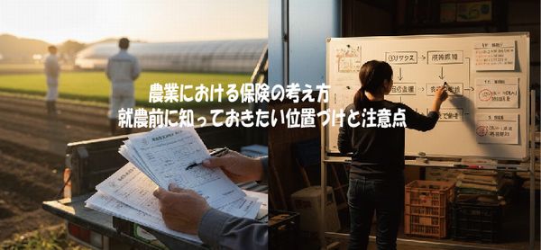 農業における保険の考え方｜就農前に知っておきたい位置づけと注意点