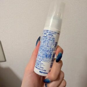 無地UVスプレーミストの製品の裏側