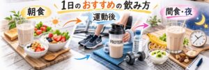 プロテインに摂取方法の画像