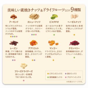 美味しい素焼きナッツとドライフルーツ9種類