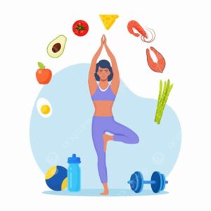 耳つぼダイエットのバランスを表したイラスト