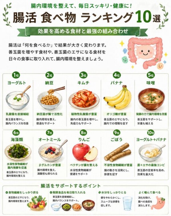 腸活食べ物ランキング１０選
