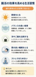 腸活の効果を高める生活習慣