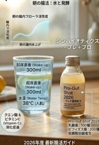 朝の腸活-水と発酵