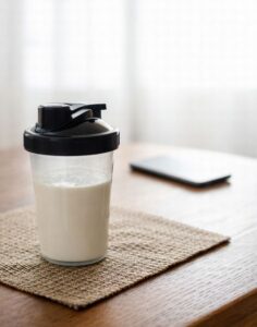 専用容器に入ったプロテイン