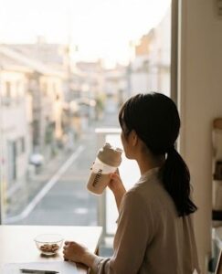 プロテインを飲んでいる画像