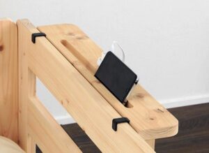 ベットフレームに設置するスマホ置き