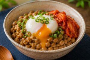 納豆にゆでキムチの盛り合わせ