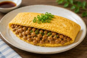 納豆入りのオムライス