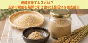 発酵玄米エキスとは？ 玄米の栄養を発酵で引き出す注目成分を徹底解説